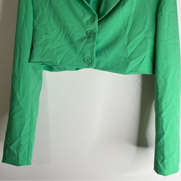 WeWoreWhat x Danielle Bernstein Green Cropped Blazer M - Picture 5 of 10
